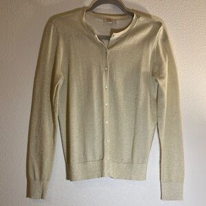 LOFT Shimmering Cream Cardigan